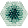 Wildflower Petals Green Glass Mosaic Tile