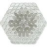Wildflower Petals Ivory Glass Mosaic Tile
