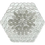 Wildflower Petals Ivory Glass Mosaic Tile Sample | Tile Club