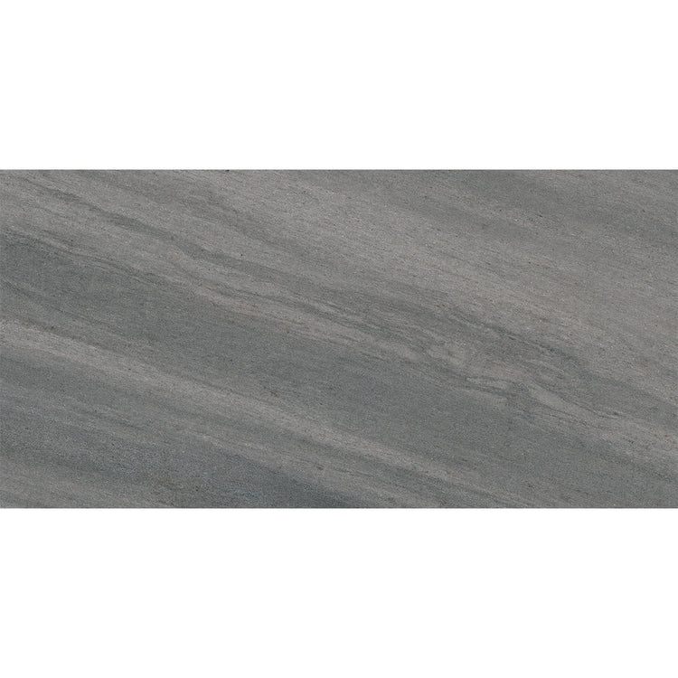 Quartz Dark Gray Large Format Porcelain Tile 12x24 | Tile Club