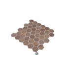 Sagrada Recycled Glass Terracotta Hexagon Mosaic Tile | Tile Club