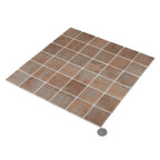 Sagrada Recycled Glass Terracotta Square Mosaic Tile | Tile Club