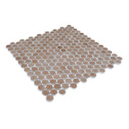 Sagrada Recycled Glass Terracotta Penny Round Tile | Tile Club