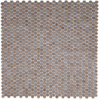 Sagrada Recycled Glass Terracotta Penny Round Tile | Tile Club