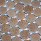 Sagrada Recycled Glass Terracotta Penny Round Tile | Tile Club