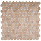Sagrada Recycled Glass Clay Hexagon Mosaic Tile | Tile Club