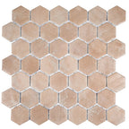 Sagrada Recycled Glass Clay Hexagon Mosaic Tile | Tile Club
