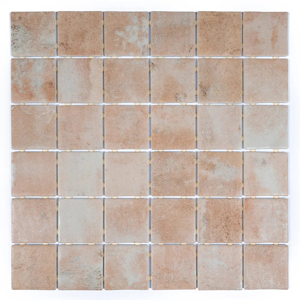 Sagrada Recycled Glass Clay Square Mosaic Tile | Tile Club