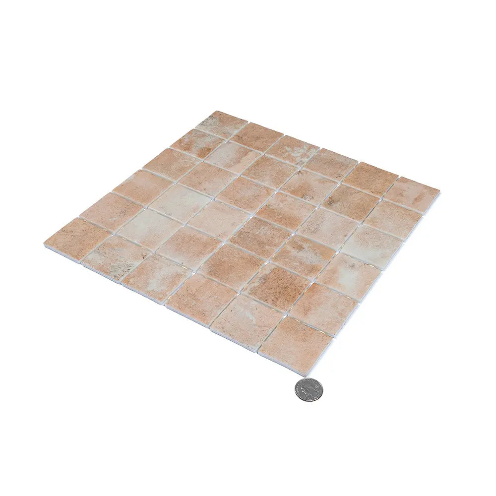 Sagrada Recycled Glass Clay Square Mosaic Tile | Tile Club