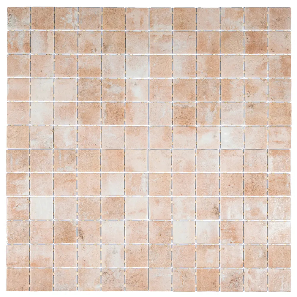 Sagrada Recycled Glass Clay Square Mosaic Tile | Tile Club