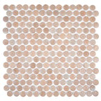 Sagrada Recycled Glass Clay Penny Round Tile | Tile Club