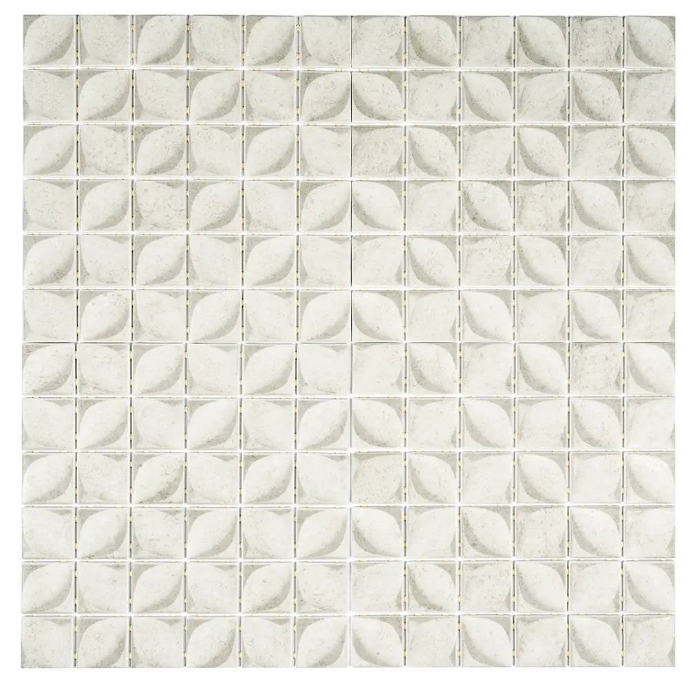 Sagrada Recycled Glass Flor Beige Mosaic Tile | Tile Club