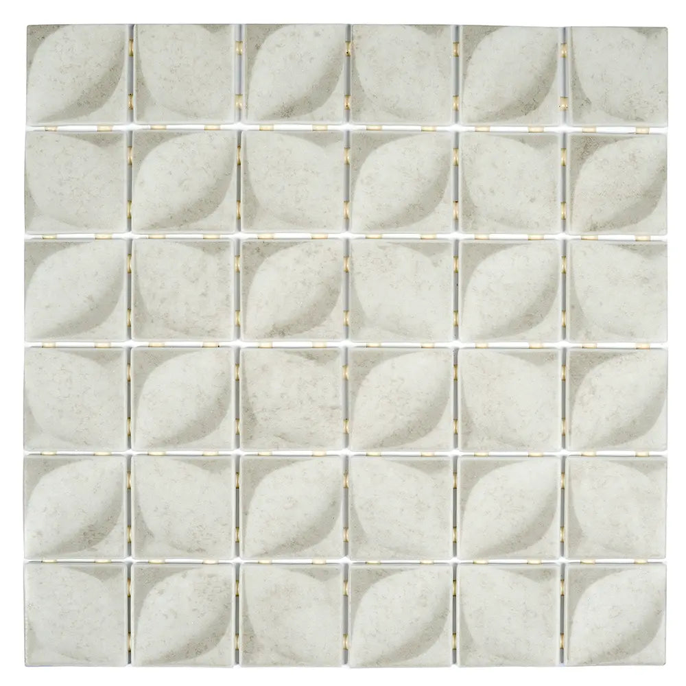 Sagrada Recycled Glass Flor Beige Mosaic Tile | Tile Club