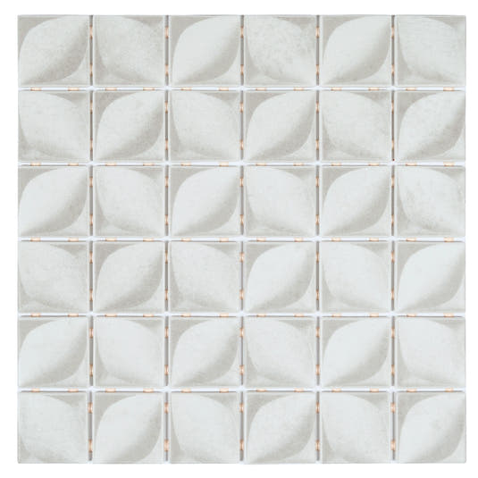 Sagrada Recycled Glass Flor White Mosaic Tile | Tile Club