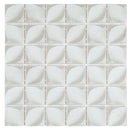 Sagrada Recycled Glass Flor White Mosaic Tile | Tile Club