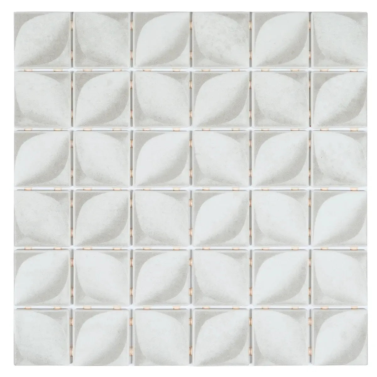 Sagrada Recycled Glass Flor White Mosaic Tile | Tile Club
