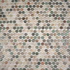 Sagrada Recycled Glass Multicolor Penny Round Tile | Tile Club