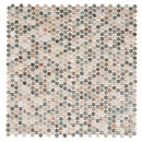 Sagrada Recycled Glass Multicolor Penny Round Tile | Tile Club