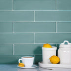 Glacier Aqua 3X12 Frosted Glass Tile