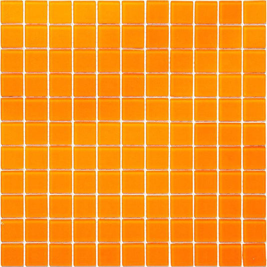 Glacier Orange 1X1 Frosted Glass Tile