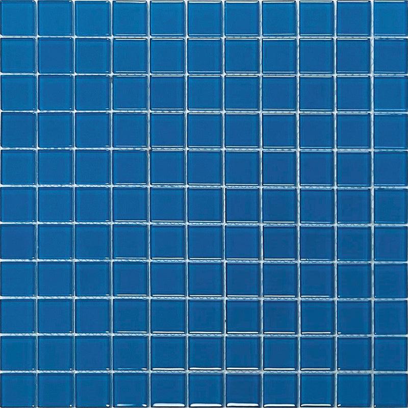Glacier Ocean Blue 1X1 Polished Glass Tile Sample