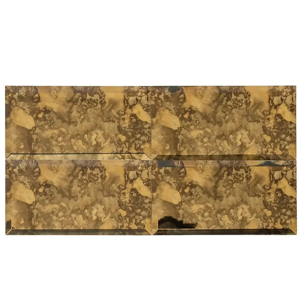 3x6 Beveled Antique Gold Mirror Glass Subway Tile | Tile Club
