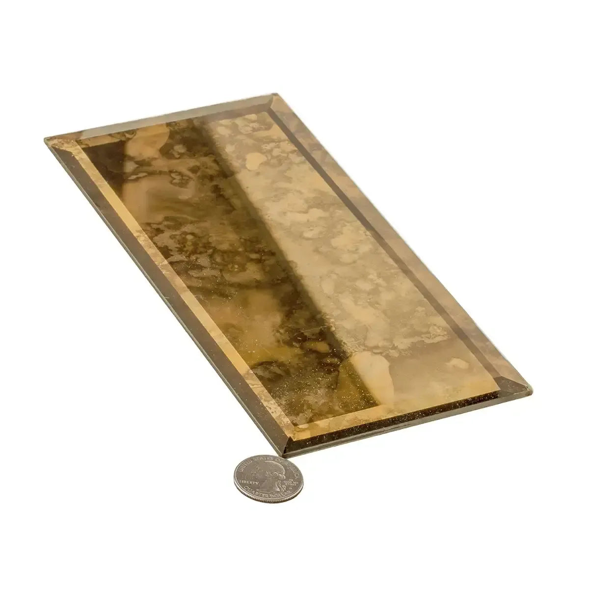 3x6 Beveled Antique Gold Mirror Glass Subway Tile | Tile Club