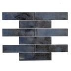 Stardust Blue Glass Mosaic Subway Tile 2X8 | Tile Club