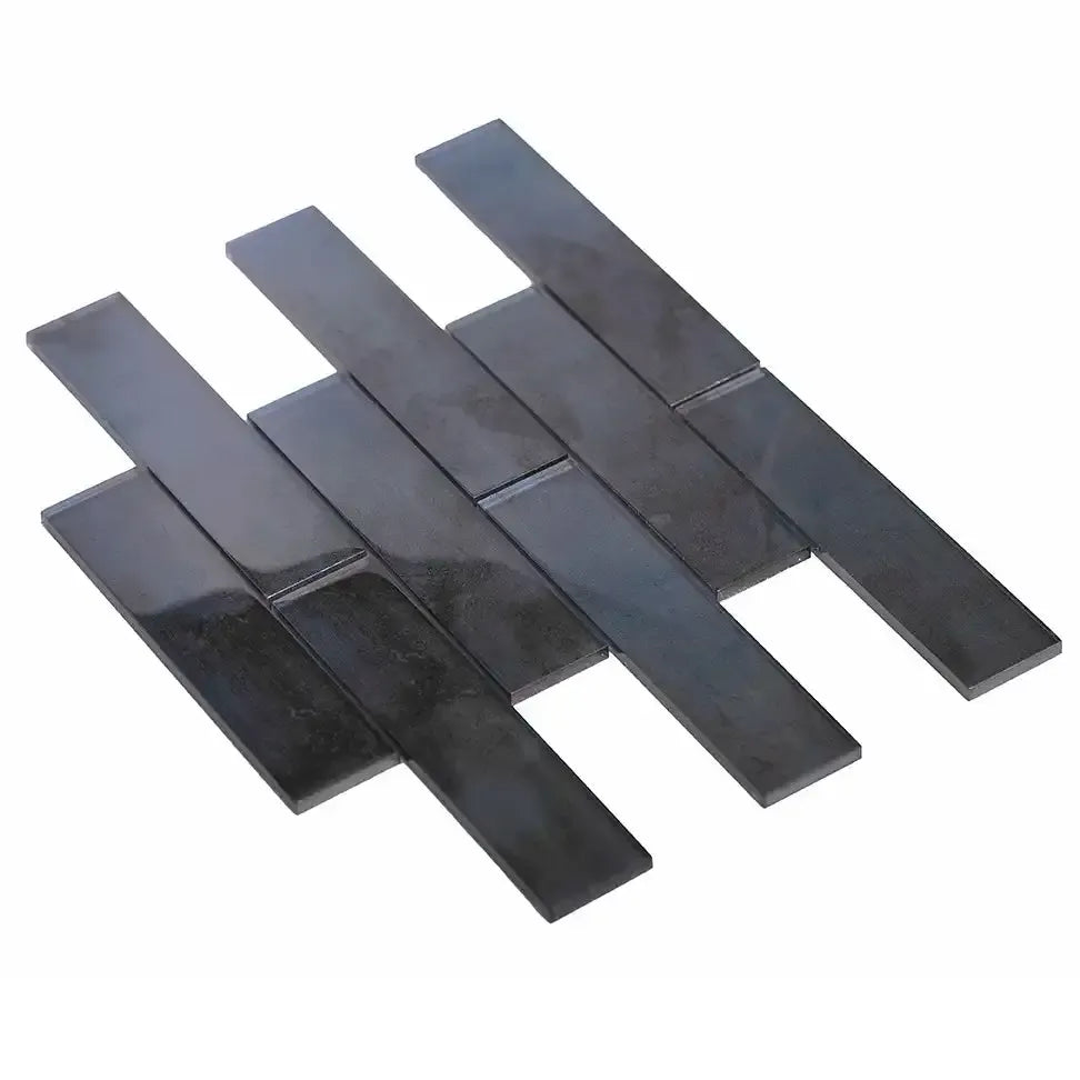 Stardust Blue Glass Mosaic Subway Tile 2X8 | Tile Club