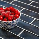 Stardust Blue Glass Mosaic Subway Tile 2X8 | Tile Club