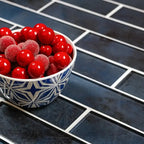 Stardust Blue Glass Mosaic Subway Tile 2X8 | Tile Club