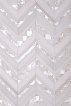 White Thassos and Pearl Mosaic Tile