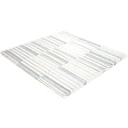 Waterfall Platinum White Glass Mosaic Tile | Tile Club