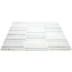 Waterfall Platinum White Glass Mosaic Tile | Tile Club