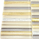 Waterfall Gold Linear Glass Mosaic Tile | Tile Club
