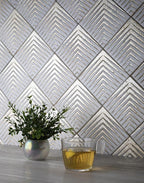 12" x 12" Golden Arrow Marble Mosaic Tile for product photography