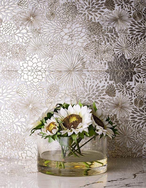 Gold Bouquet Marble Tile