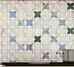 Geometria Marble Multicolor Stars Mosaic Tile | Tile Club