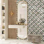 Geometria Marble Split Moon Mosaic Tile | Tile Club