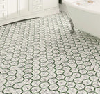 Colorful marble star mosaic bathroom floor tile