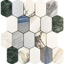 Geometria Marble Multicolor Picket Mosaic Tile | Tile Club