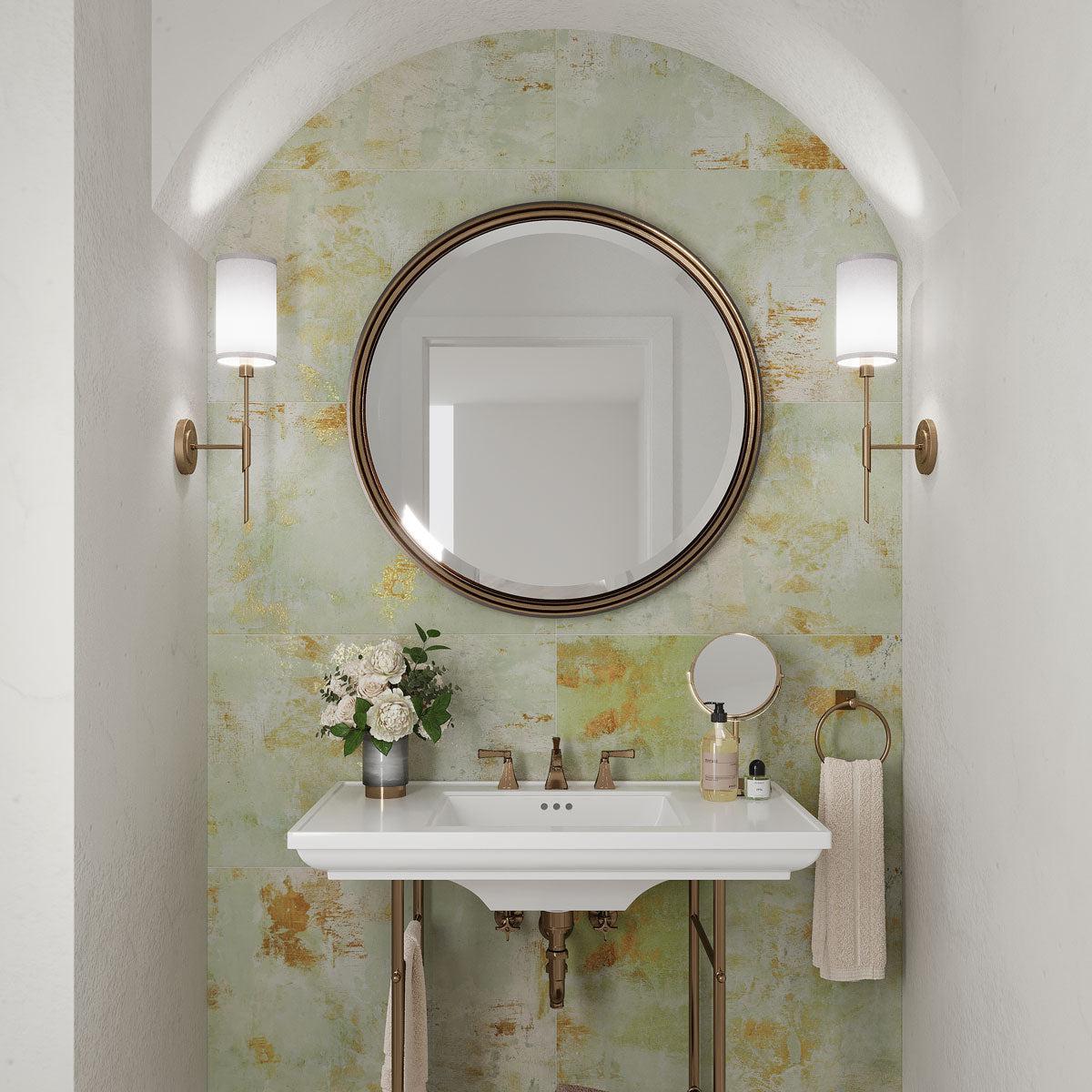 Gilded Age Green Porcelain Tile 20x40 | Tile Club