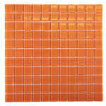 Glacier Orange 1X1 Polished Glass Tile Sample