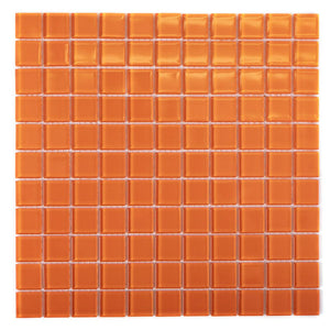 Glacier Orange 1X1 Polished Glass Tile Sample