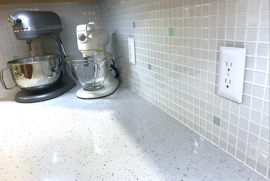 Glacier Pure White 1X1 Frosted Glass Tile | Tile Club
