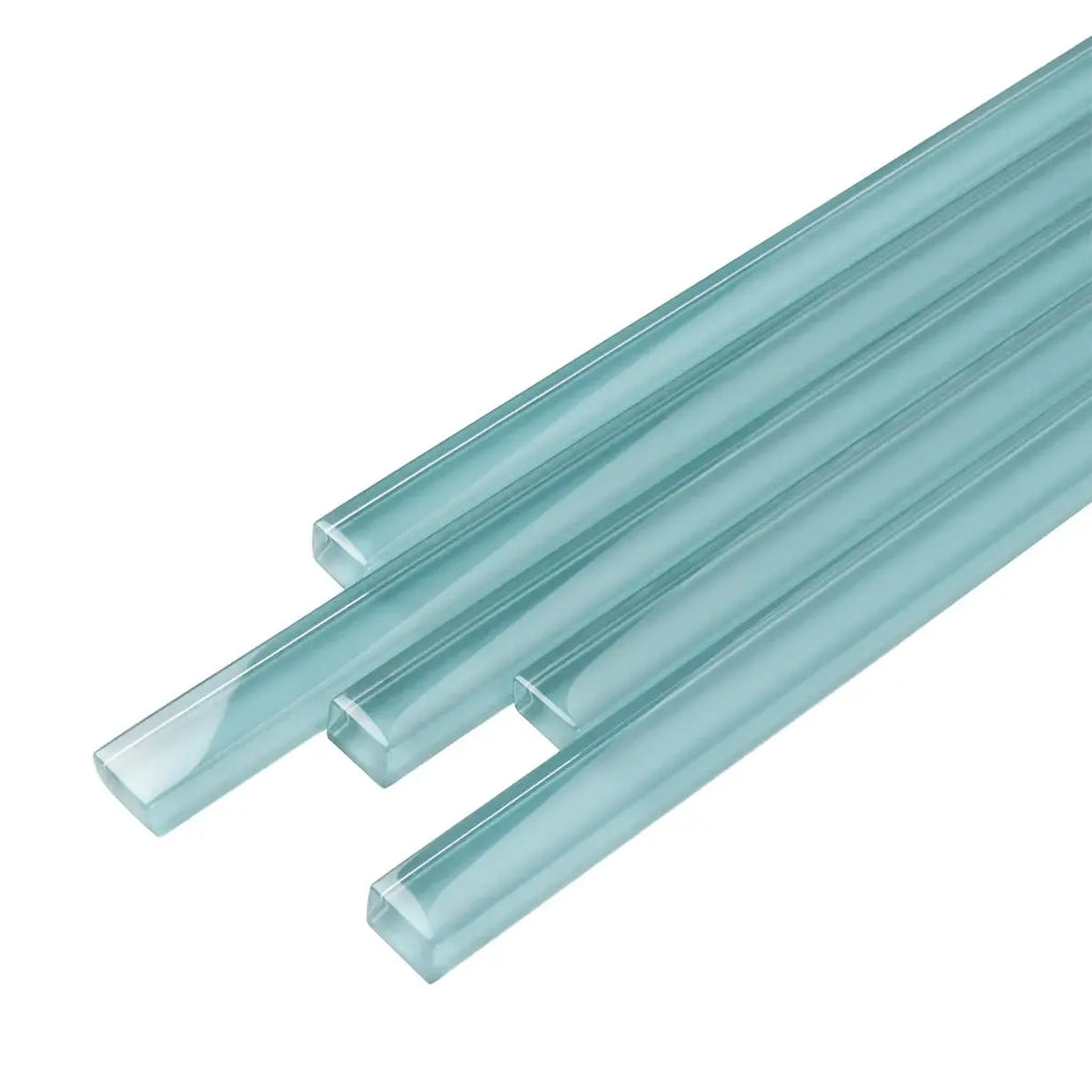 Glacier Aqua Polished Glass Pencil Liner | Tile Club