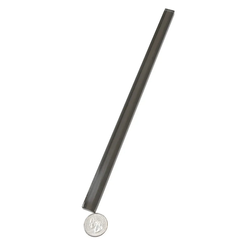 Glacier Ash Gray Polished Glass Pencil Liner | Tile Club