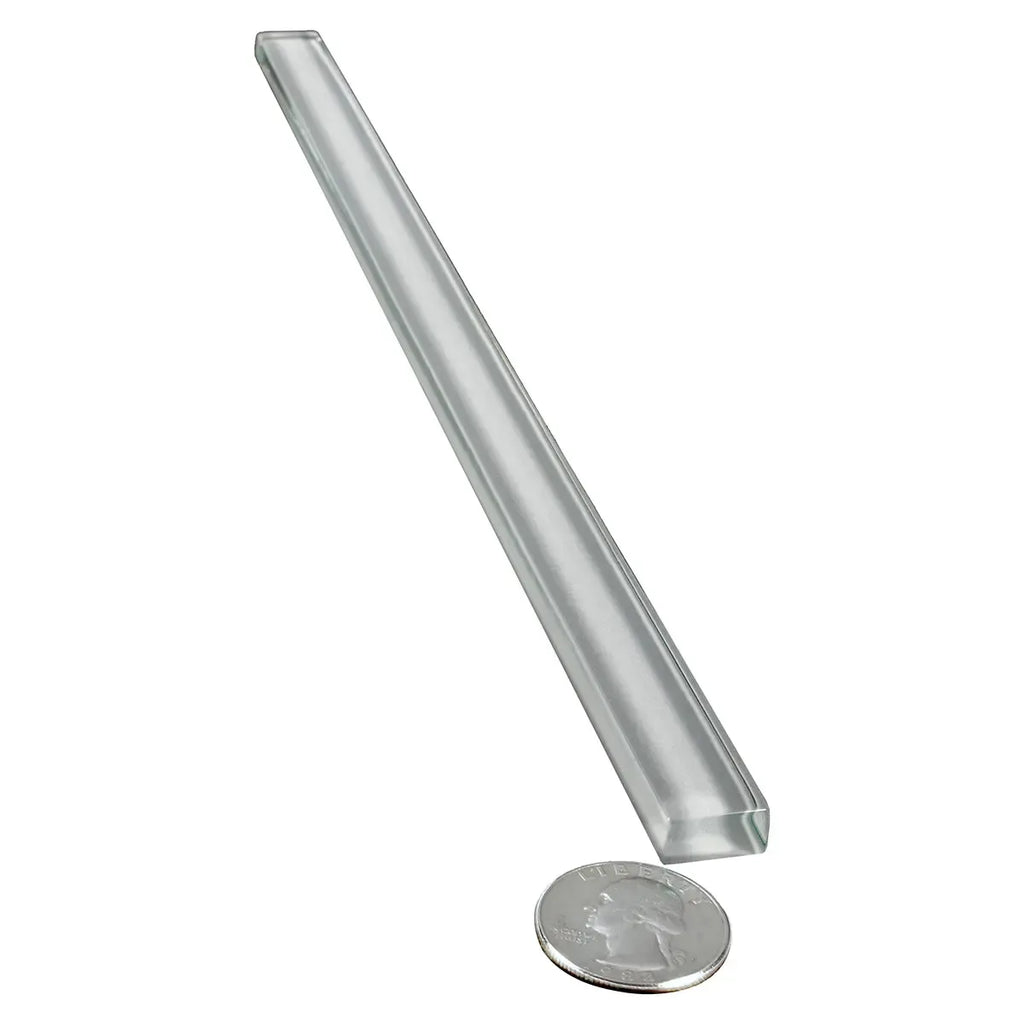 Glacier Aura Gray Polished Glass Pencil Liner | Tile Club
