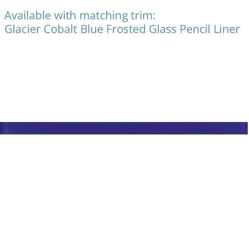 Glacier Cobalt Blue 3X6 Frosted Glass Subway Tile | Tile Club