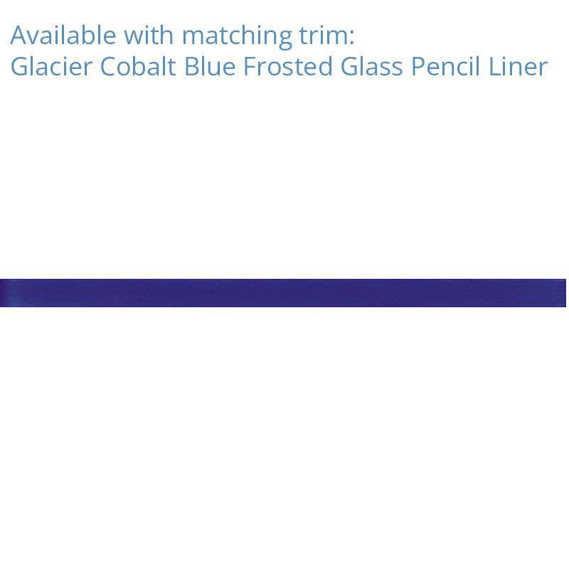 Glacier Cobalt Blue 3X12 Frosted Glass Tile
